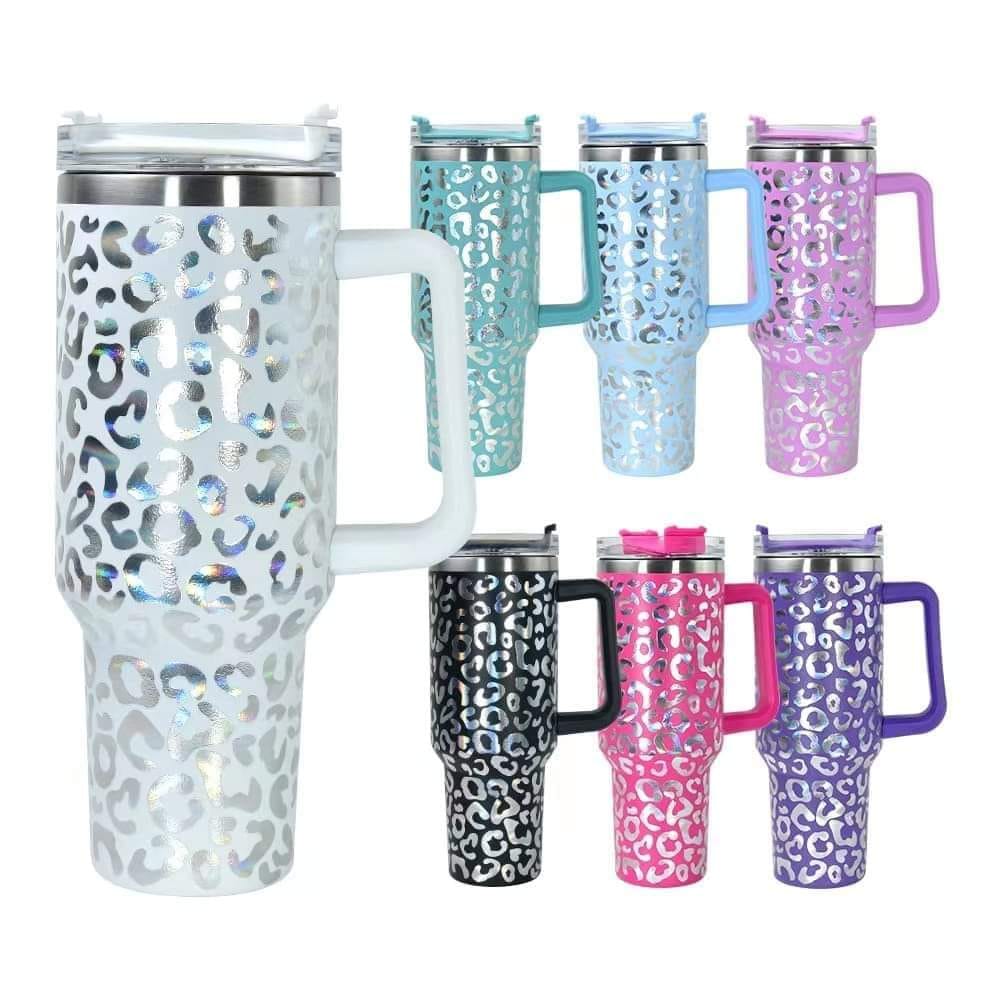 40 OZ Holographic Cheetah Tumbler